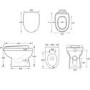 Grade A1 - 1200mm White Toilet and Sink Unit Left Hand with Round Toilet - Agora