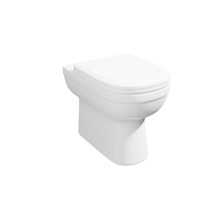 Grade A1 - 1200mm White Toilet and Sink Unit Left Hand with Round Toilet - Agora