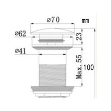 Cloakroom Wall Hung Basin and Waste 330mm - Houston