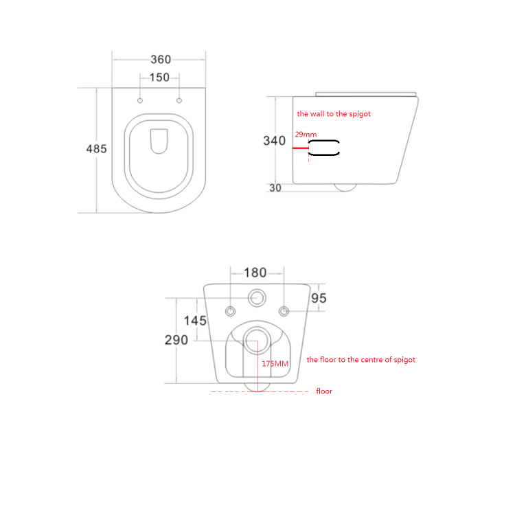 Matt White Wall Hung Rimless Toilet with Soft Close Seat Cistern Frame and Black Flush - Verona