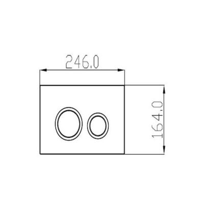 Grade A1 - Zana Brushed Brass Mechanical Flush Plate with 1160mm Frame and Cistern