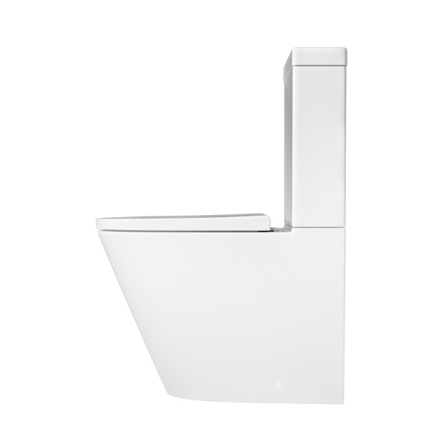 Grade A1 - Close Coupled Rimless Toilet with Soft Close Seat - Newport