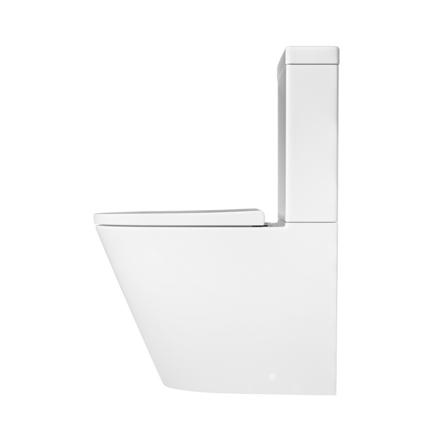 Grade A1 - Close Coupled Rimless Toilet with Soft Close Seat - Newport