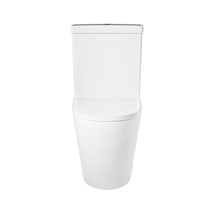 Grade A1 - Close Coupled Rimless Toilet with Soft Close Seat - Newport