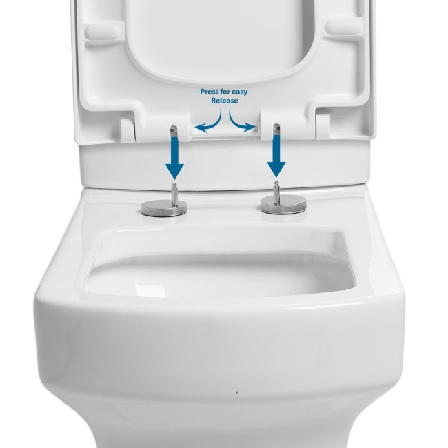 Grade A2 - Close Coupled Rimless Toilet with Soft Close Seat - Ashford