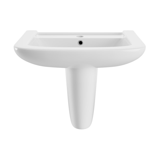 Modern Semi Pedestal Basin 605mm - Ashford