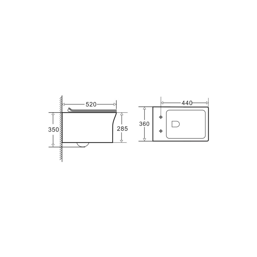 Wall Hung Rimless Toilet with Soft Close Seat Frame Cistern and Chrome Flush - Santiago