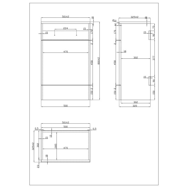 1500mm Grey Toilet and Sink Unit with Storage Unit and Round Toilet - Harper