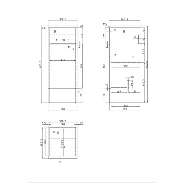 1500mm Grey Toilet and Sink Unit with Storage Unit and Round Toilet - Harper