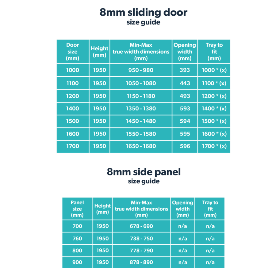 Chrome 8mm Glass Rectangular Sliding Shower Enclosure with Shower Tray 1000x700mm - Pavo