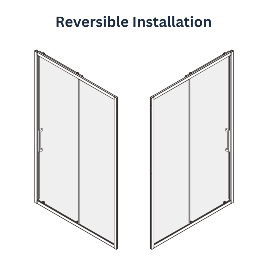 Chrome 8mm Glass Rectangular Sliding Shower Enclosure with Shower Tray 1000x700mm - Pavo