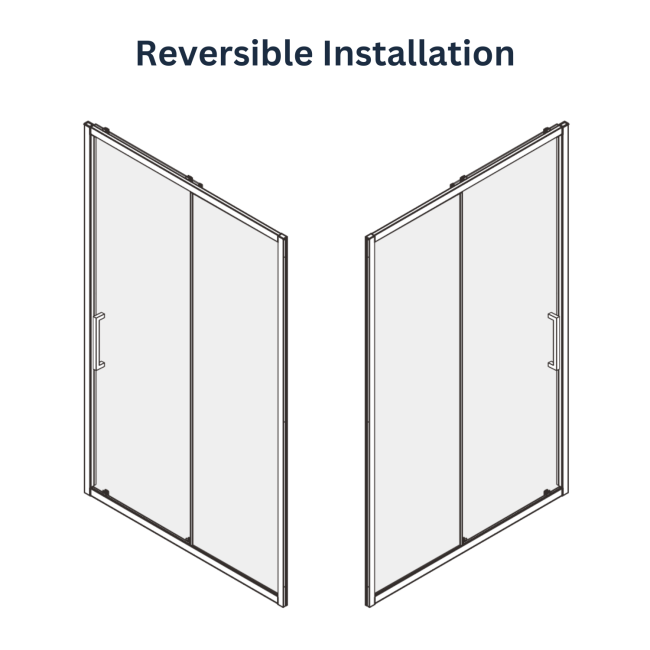 Chrome 8mm Glass Rectangular Sliding Shower Enclosure with Low Profile Shower Tray 1000x800mm - Pavo