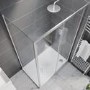 Grade A2 - Chrome 8mm Glass Rectangular Sliding Shower Enclosure 1200x900mm - Pavo