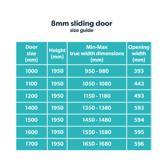 1400mm Black Sliding Shower Door 8mm Glass - Pavo