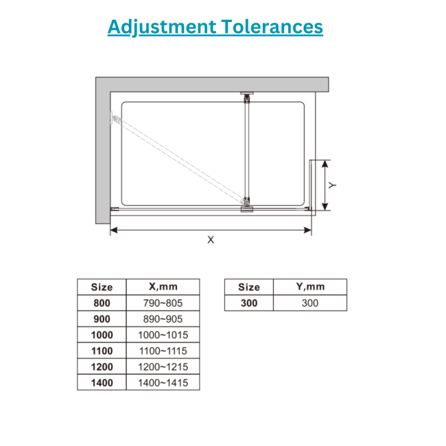 1400mm Chrome Shower Screen for Wetroom & Walk In Shower with 300mm Hinged Flipper Panel - Corvus