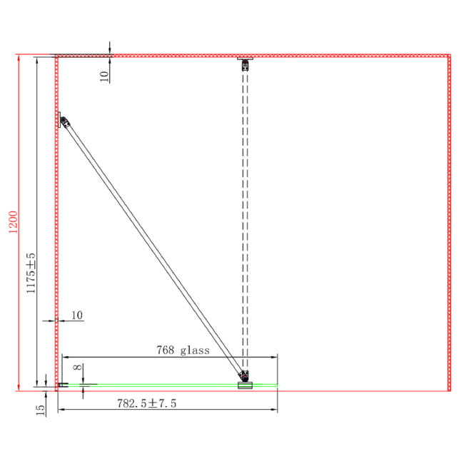 1400x900mm Black Frameless Wet Room Shower Screen with Shower Tray - Corvus