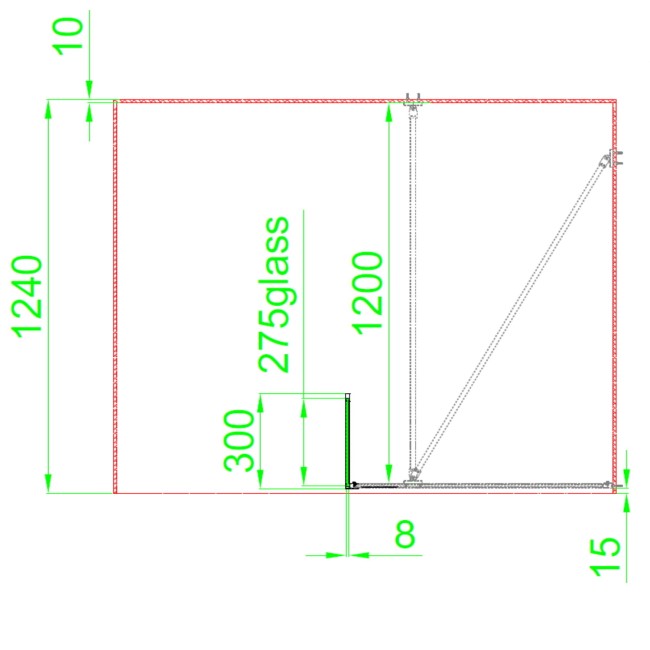 Grade A1 - 1000mm Black Fluted Glass Wet Room Shower Screen with Return Panel - Volan