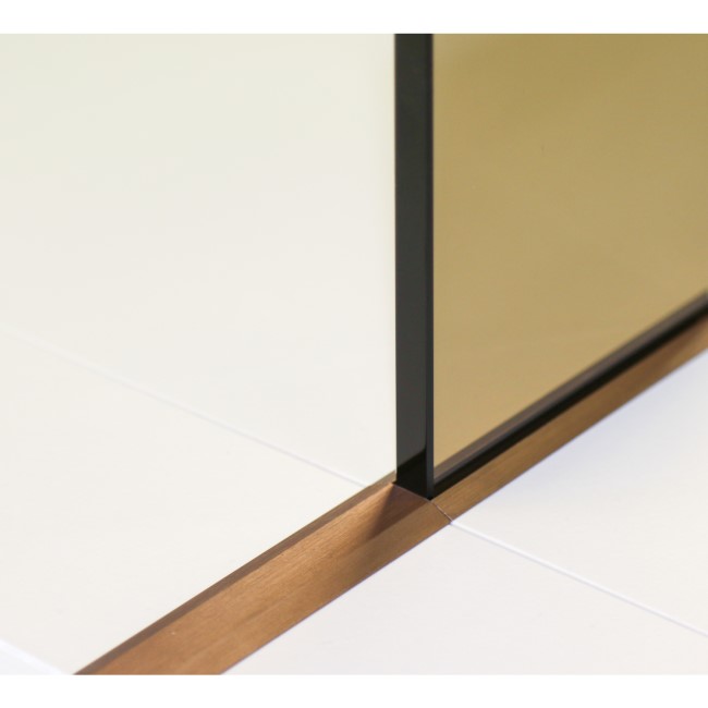 700mm Bronze Shower Screen for Wetroom & Walk In Shower with 350mm Hinged Flipper Panel - Live Your Colour