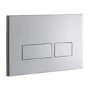 Grade A1 - Brushed Nickel Satin Flush Plate with 1180mm Wall Mounted WC Frame and Dual Flush Cistern