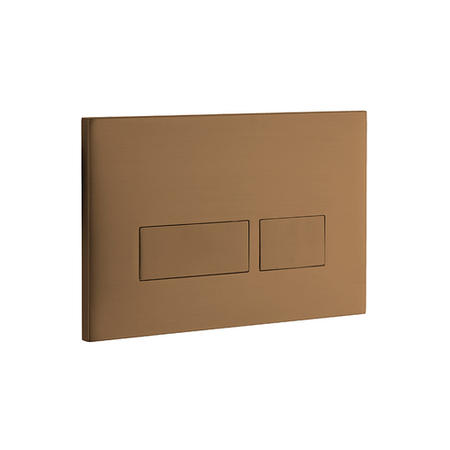 Brushed Bronze Flush Plate with 820mm Wall Mounted WC Frame and Dual Flush Cistern