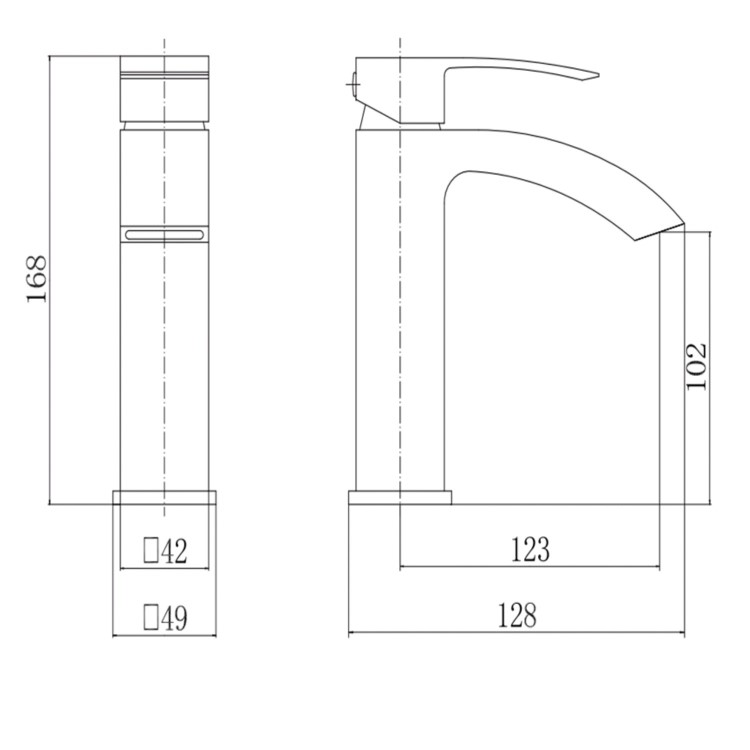 Chrome Freestanding Bath Shower Mixer and Basin Tap Set - Wave