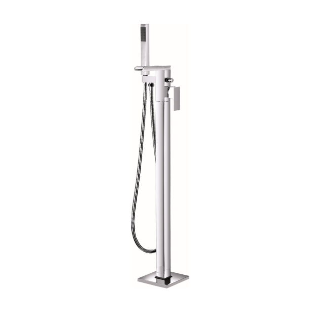 GRADE A1 - Quadra Freestanding Waterfall Bath Filler Tap