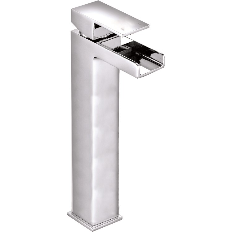 Chrome Tall Mono Basin Mixer Tap - Quadra