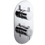 GRADE A2 - Chrome 2 Outlet Concealed Thermostatic Shower Valve with Dual Control - Flow