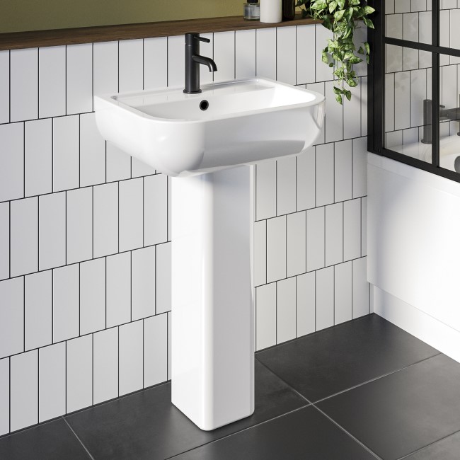 Modern Pedestal Basin 550mm - Seren