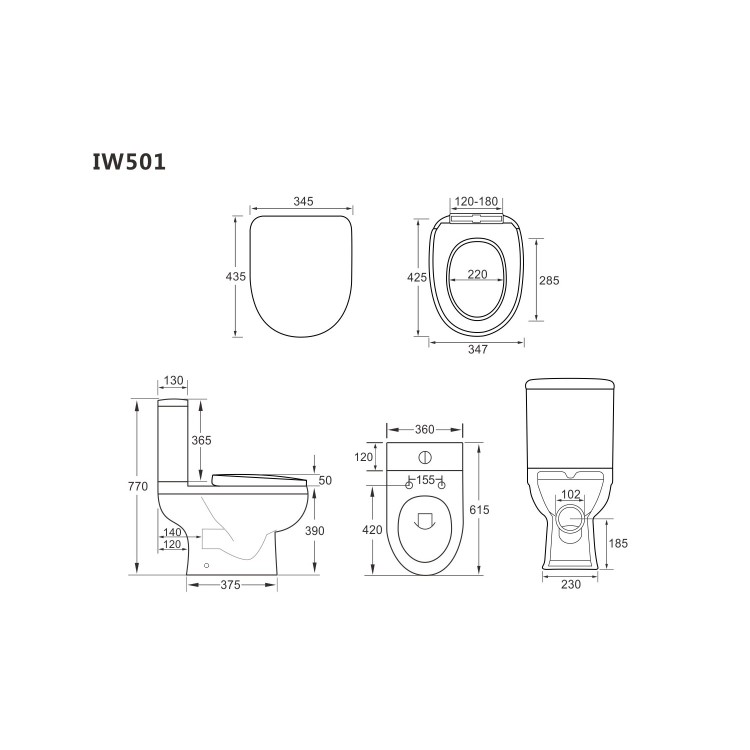 Close Coupled Toilet and Full Pedestal Basin Bathroom Suite - Seren