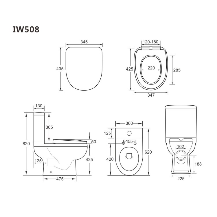 Close Coupled Toilet and Basin Suite - Addison