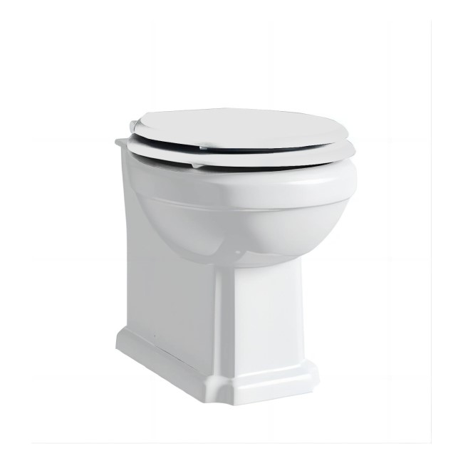 Back to Wall Traditional Toilet with Wooden Soft Close Seat - Park Royal