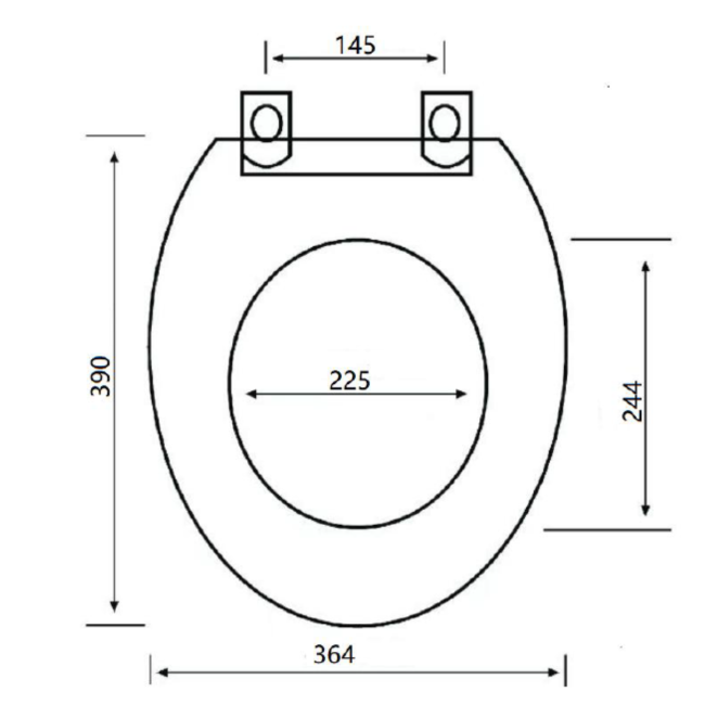 Back to Wall Traditional Toilet with Wooden Soft Close Seat - Park Royal