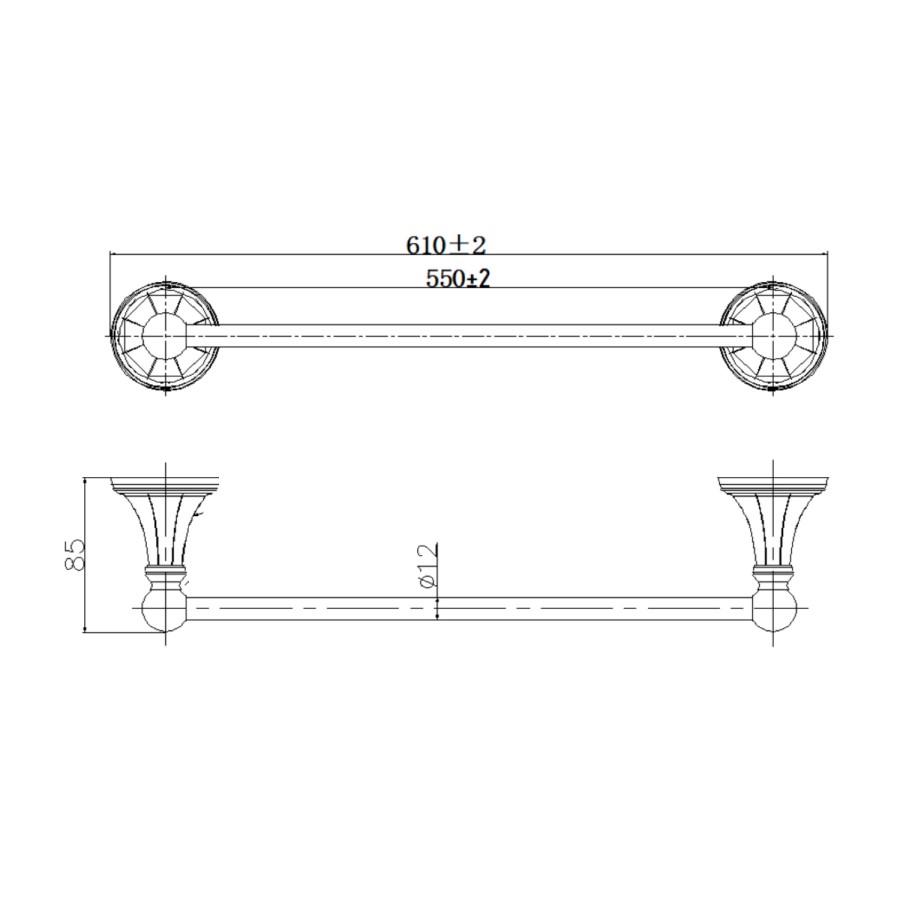 Chrome 4 Piece Bathroom Accessory Set- Oxbridge