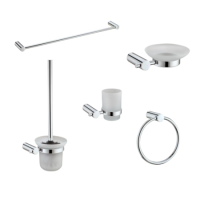 Chrome 5 Piece Bathroom Accessory Set - Warren