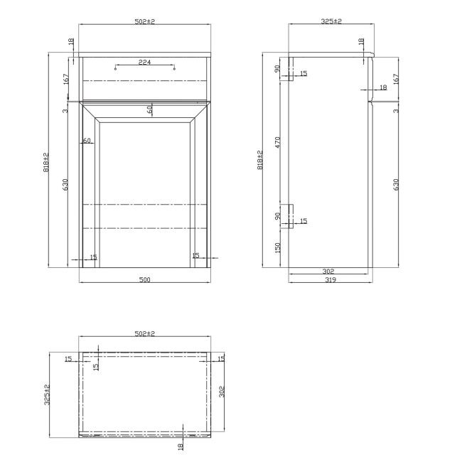 500mm Dark Grey Back to Wall Unit with Modern Toilet - Westbury