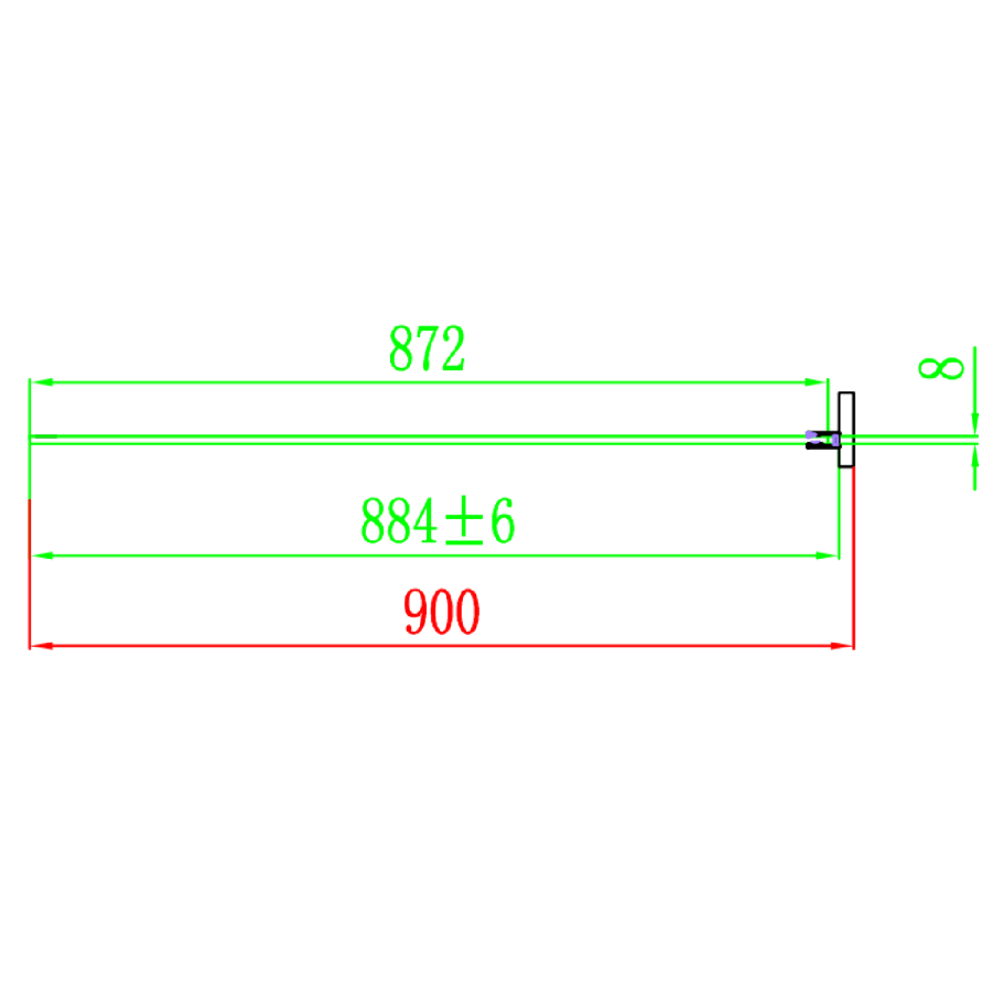 Grade A2 - Chrome 8mm Glass Frameless Rectangular Sliding Shower Enclosure 1200x900mm - Aquila