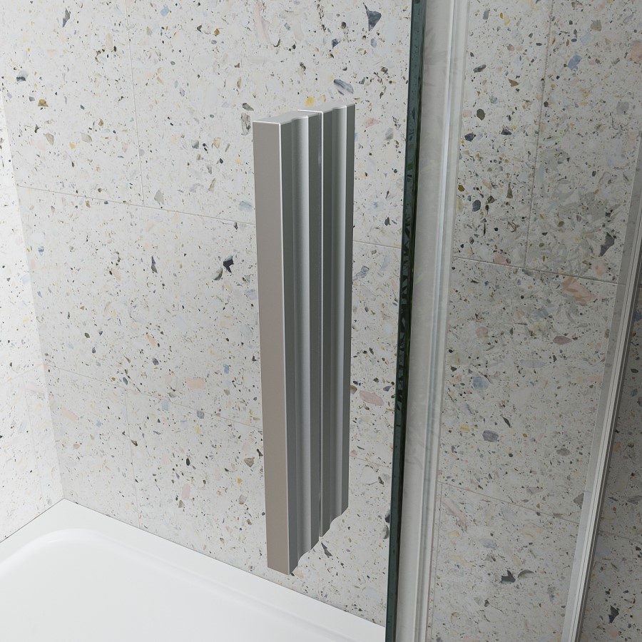 Grade A2 - Chrome 8mm Glass Frameless Rectangular Sliding Shower Enclosure 1200x900mm - Aquila