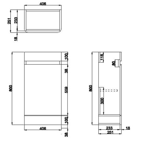 Grade A1 - 410mm White Cloakroom Vanity Unit with Basin - Pendle 