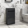 Grade A1 - 410mm Dark Grey Cloakroom Vanity Unit with Basin - Pendle