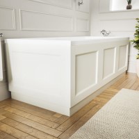 Ashbourne Wooden 700mm Wooden End Bath Panel - White