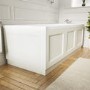 1700mm x 700mm White Wooden Bath Panel Pack - Ashbourne 