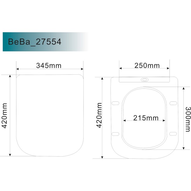 Close Coupled Rimless Toilet with Soft Close Seat - Boston