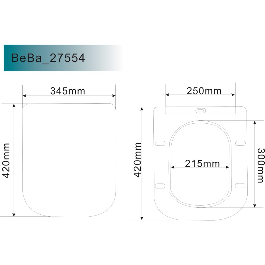 Grade A1 - Close Coupled Rimless Toilet with Soft Close Seat - Boston