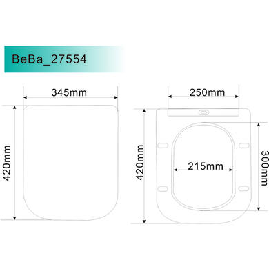 Grade A1 - Wall Hung Rimless Toilet with Soft Close Seat - Boston