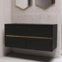 1200mm Black Wall Hung Double Countertop Vanity Unit- Roxbi