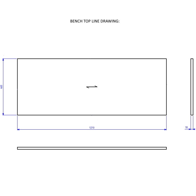 1200mm Black Wall Hung Double Countertop Vanity Unit- Roxbi