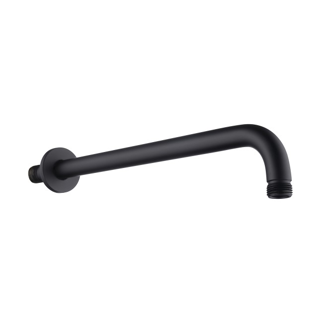 230mm Black Traditional Shower Head with Wall Arm