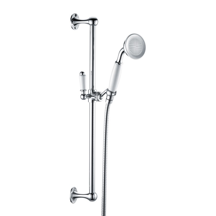 Chrome Dual Outlet Wall Mounted Thermostatic Mixer Shower Set with Hand Shower  - Camden