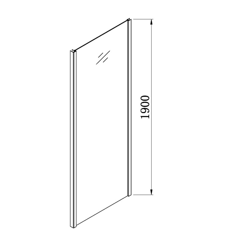 Grade A1 - Chrome 6mm Glass Rectangular Hinged Shower Enclosure 800x760mm - Carina